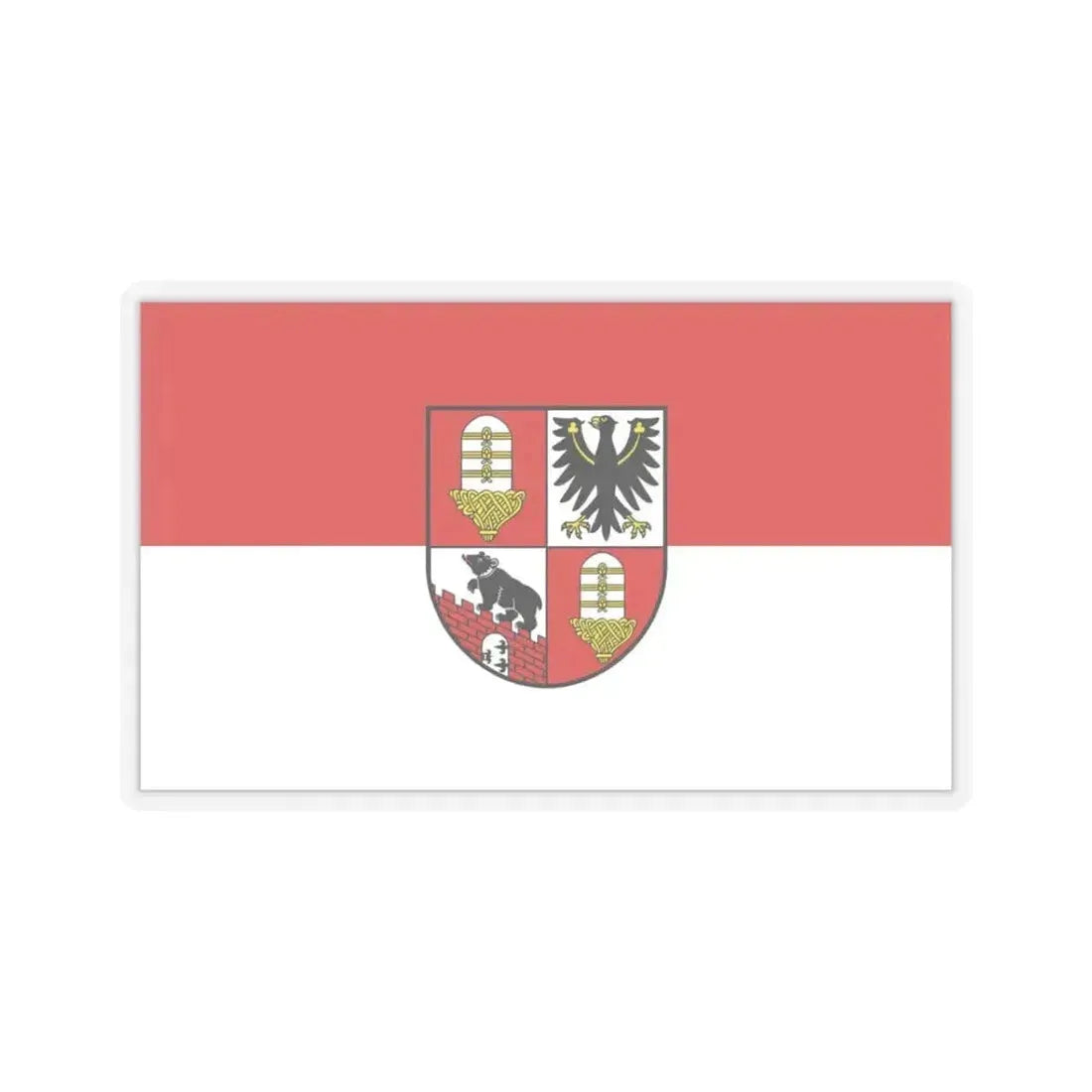 Flag of Salzlandkreis Germany - STICKER Vinyl Kiss-Cut Decal 3 Inch Transparent - The Sticker Space