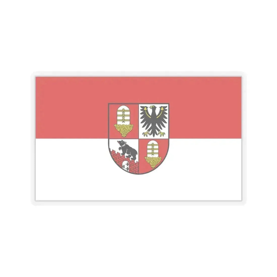 Flag of Salzlandkreis Germany - STICKER Vinyl Kiss-Cut Decal 4 Inch Transparent - The Sticker Space