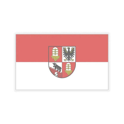 Flag of Salzlandkreis Germany - STICKER Vinyl Kiss-Cut Decal 4 Inch Transparent - The Sticker Space