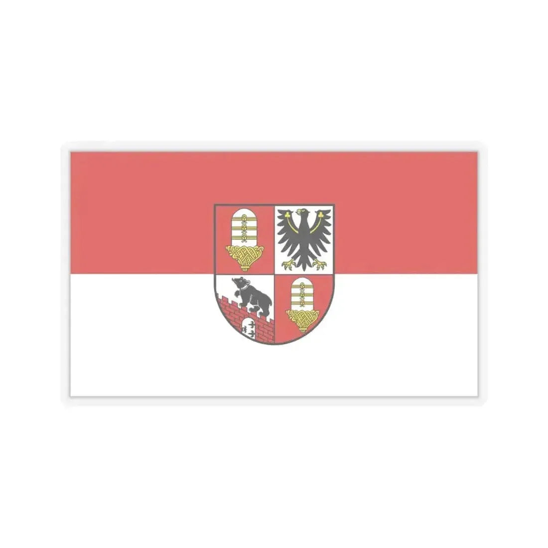 Flag of Salzlandkreis Germany - STICKER Vinyl Kiss-Cut Decal 6 Inch Transparent - The Sticker Space