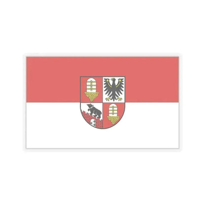 Flag of Salzlandkreis Germany - STICKER Vinyl Kiss-Cut Decal 6 Inch Transparent - The Sticker Space