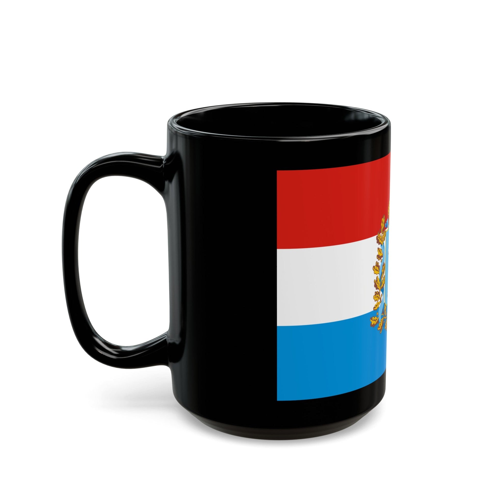 Flag of Samara Oblast Russia - Black Coffee Mug-The Sticker Space