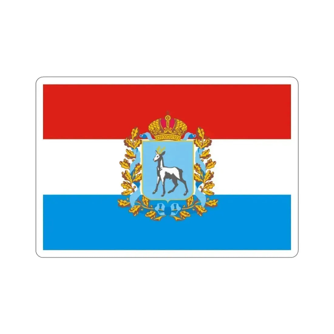 Flag of Samara Oblast Russia STICKER Vinyl Die-Cut Decal 2 Inch - The Sticker Space