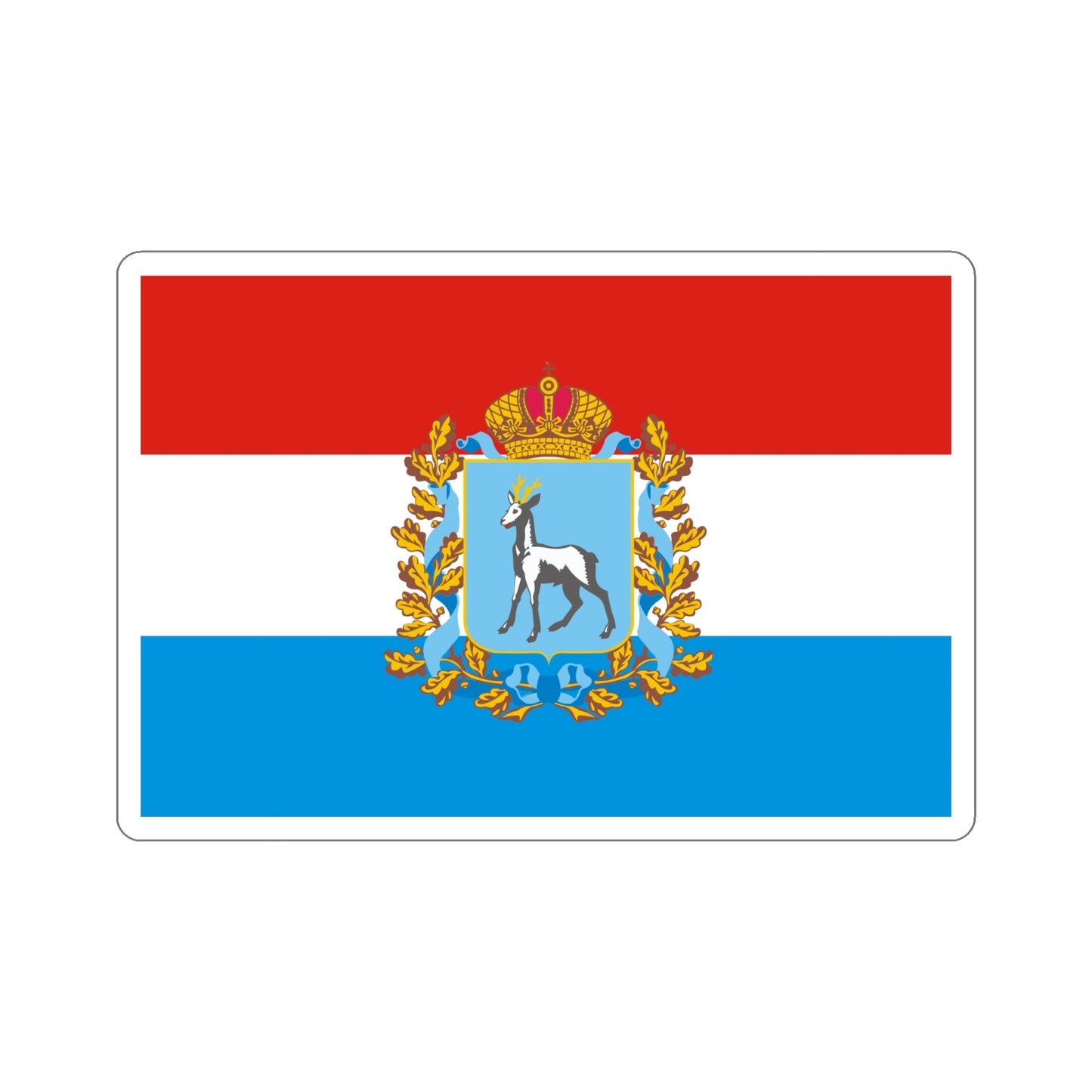 Flag of Samara Oblast Russia STICKER Vinyl Die-Cut Decal-6 Inch-The Sticker Space