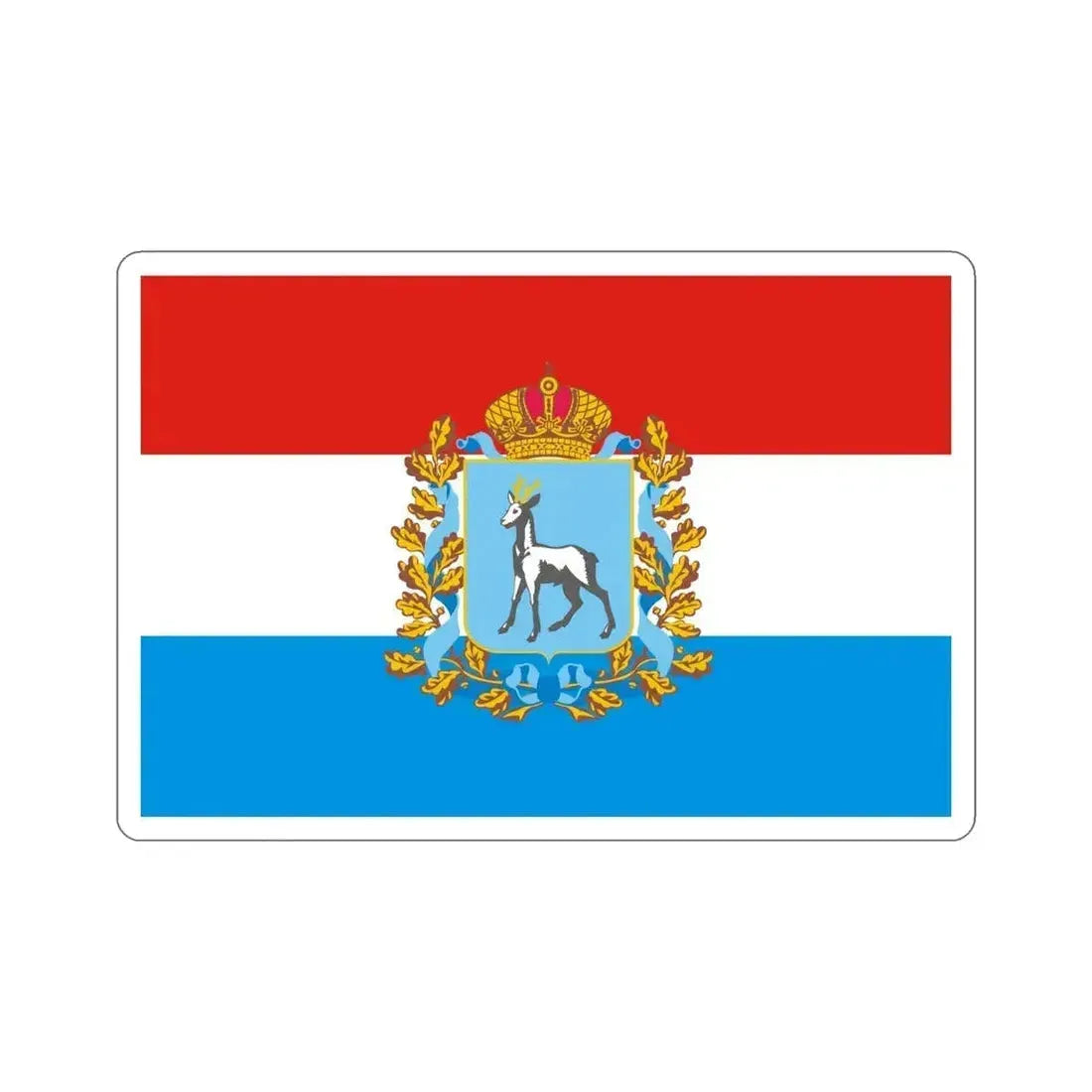 Flag of Samara Oblast Russia STICKER Vinyl Die-Cut Decal 6 Inch - The Sticker Space