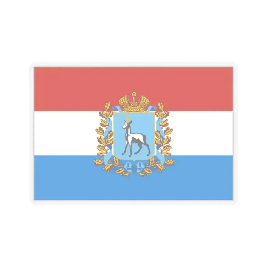 Flag of Samara Oblast Russia - STICKER Vinyl Kiss-Cut Decal 2 Inch Transparent - The Sticker Space