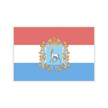 Flag of Samara Oblast Russia - STICKER Vinyl Kiss-Cut Decal 2 Inch Transparent - The Sticker Space
