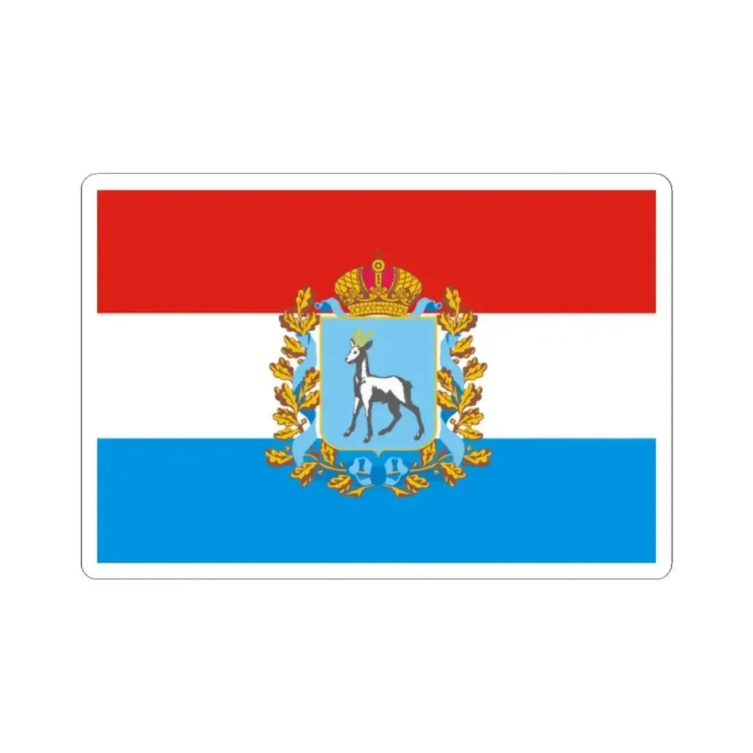 Flag of Samara Oblast Russia - STICKER Vinyl Kiss-Cut Decal 2 Inch White - The Sticker Space