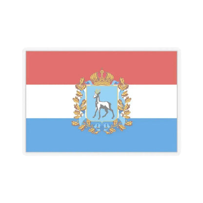 Flag of Samara Oblast Russia - STICKER Vinyl Kiss-Cut Decal 3 Inch Transparent - The Sticker Space