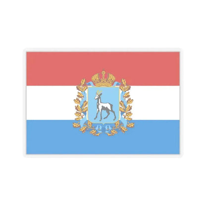 Flag of Samara Oblast Russia - STICKER Vinyl Kiss-Cut Decal 6 Inch Transparent - The Sticker Space