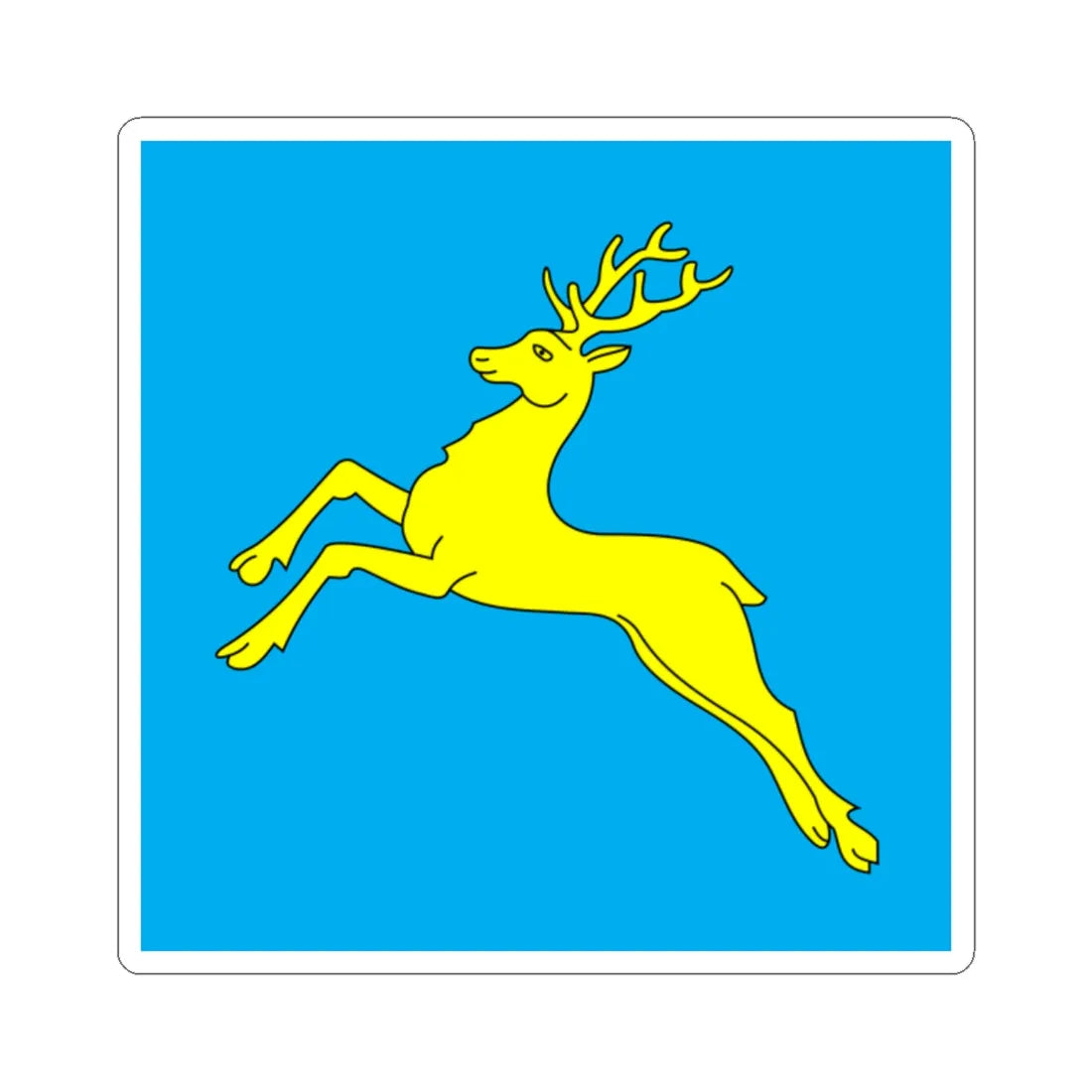 Flag of Sambir (Ukraine) STICKER Vinyl Kiss-Cut Decal 2 Inch White - The Sticker Space