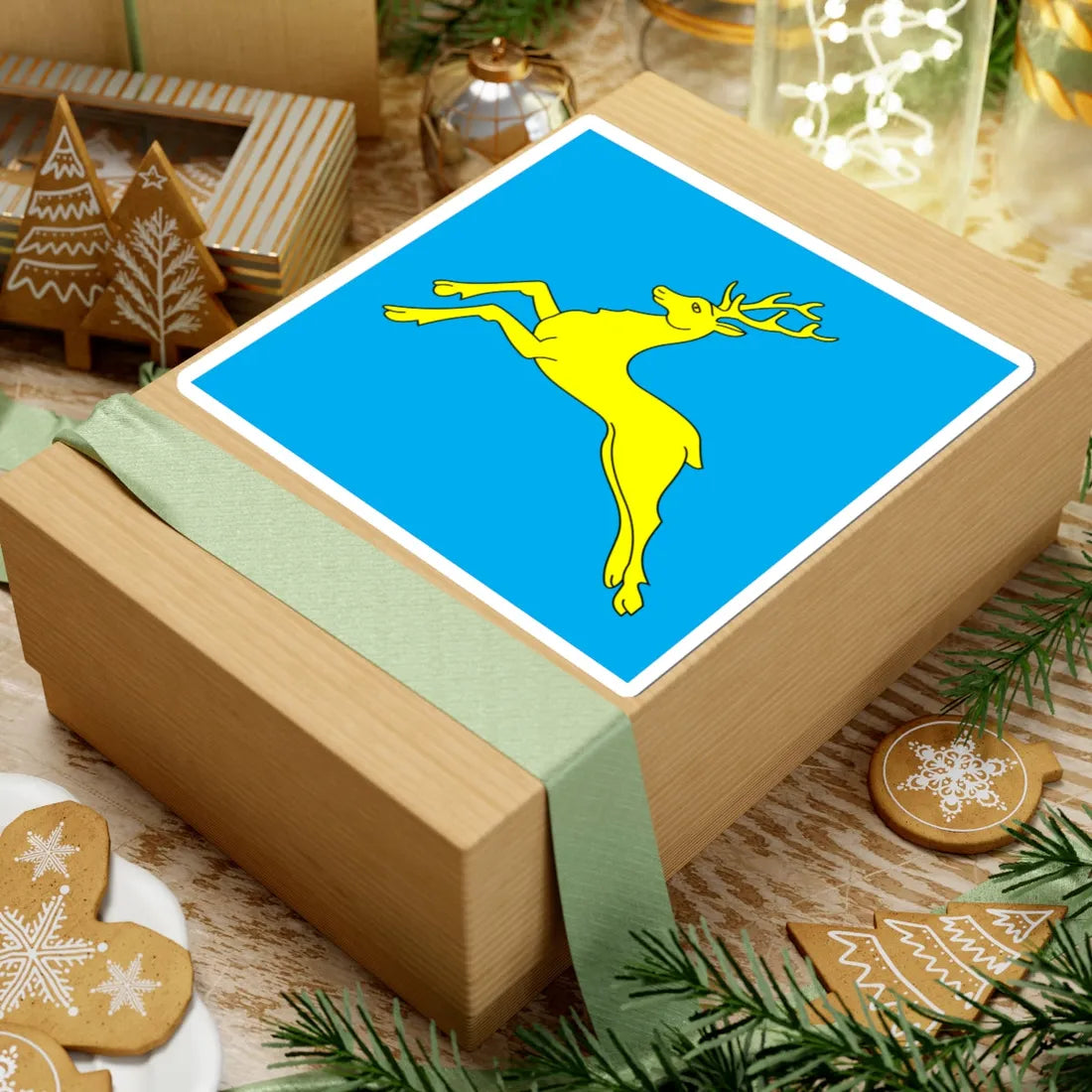 Flag of Sambir (Ukraine) STICKER Vinyl Kiss-Cut Decal - The Sticker Space