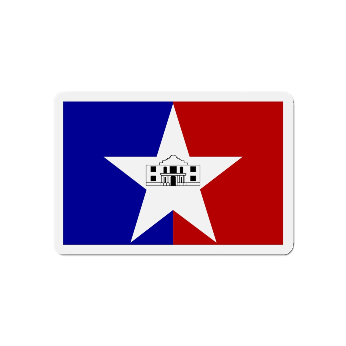 Flag of San Antonio Texas - Die-Cut Magnet-5" x 5"-The Sticker Space