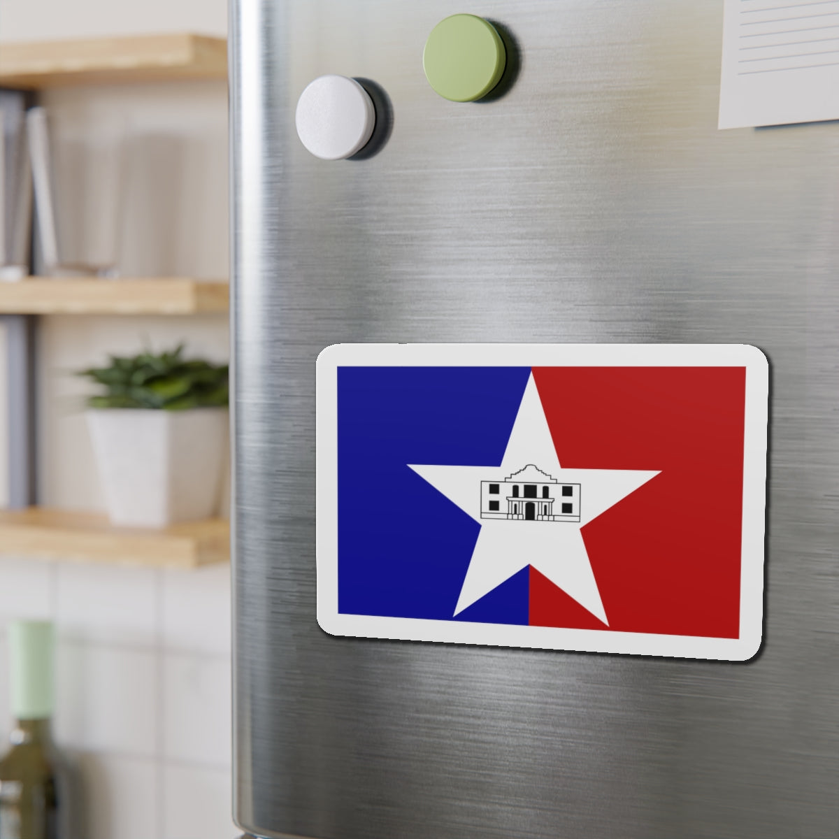 Flag of San Antonio Texas - Die-Cut Magnet-The Sticker Space