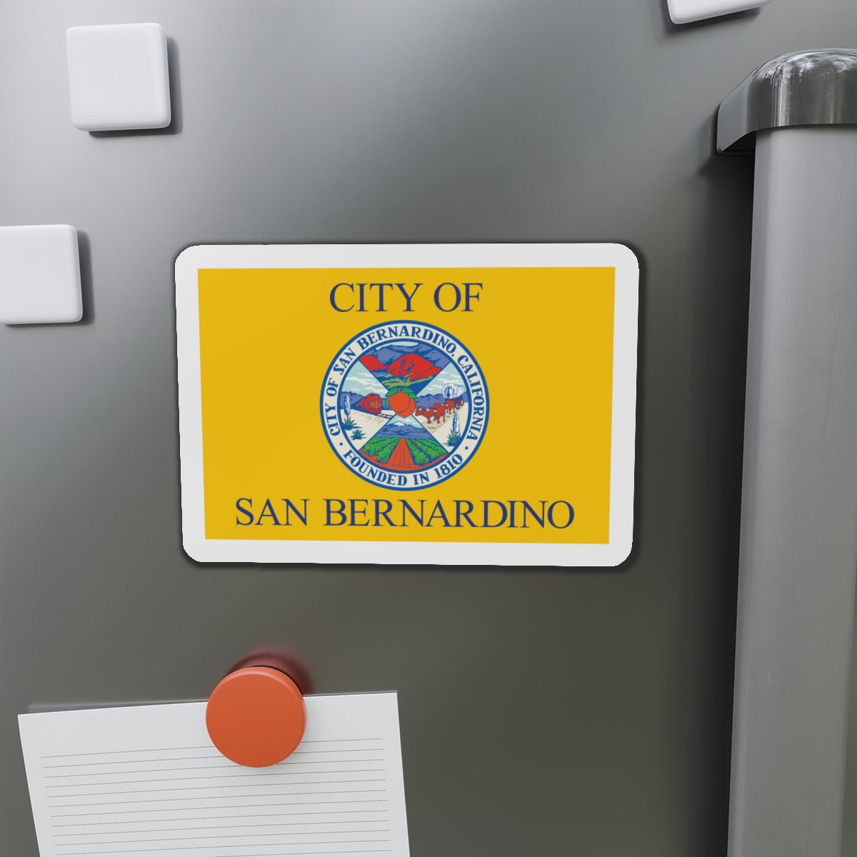 Flag of San Bernardino California - Die-Cut Magnet-The Sticker Space