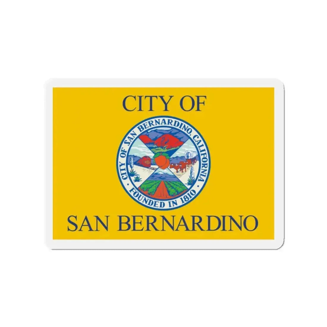 Flag of San Bernardino California - Refrigerator Magnet 2 Inch - The Sticker Space