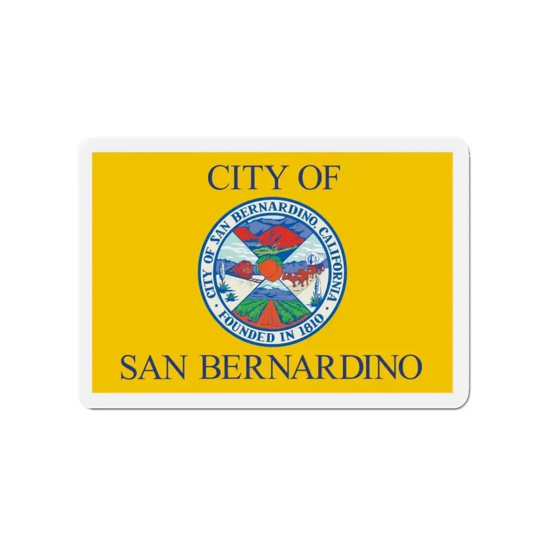 Flag of San Bernardino California - Refrigerator Magnet 3 Inch - The Sticker Space