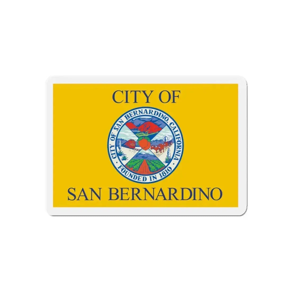 Flag of San Bernardino California - Refrigerator Magnet 5 Inch - The Sticker Space