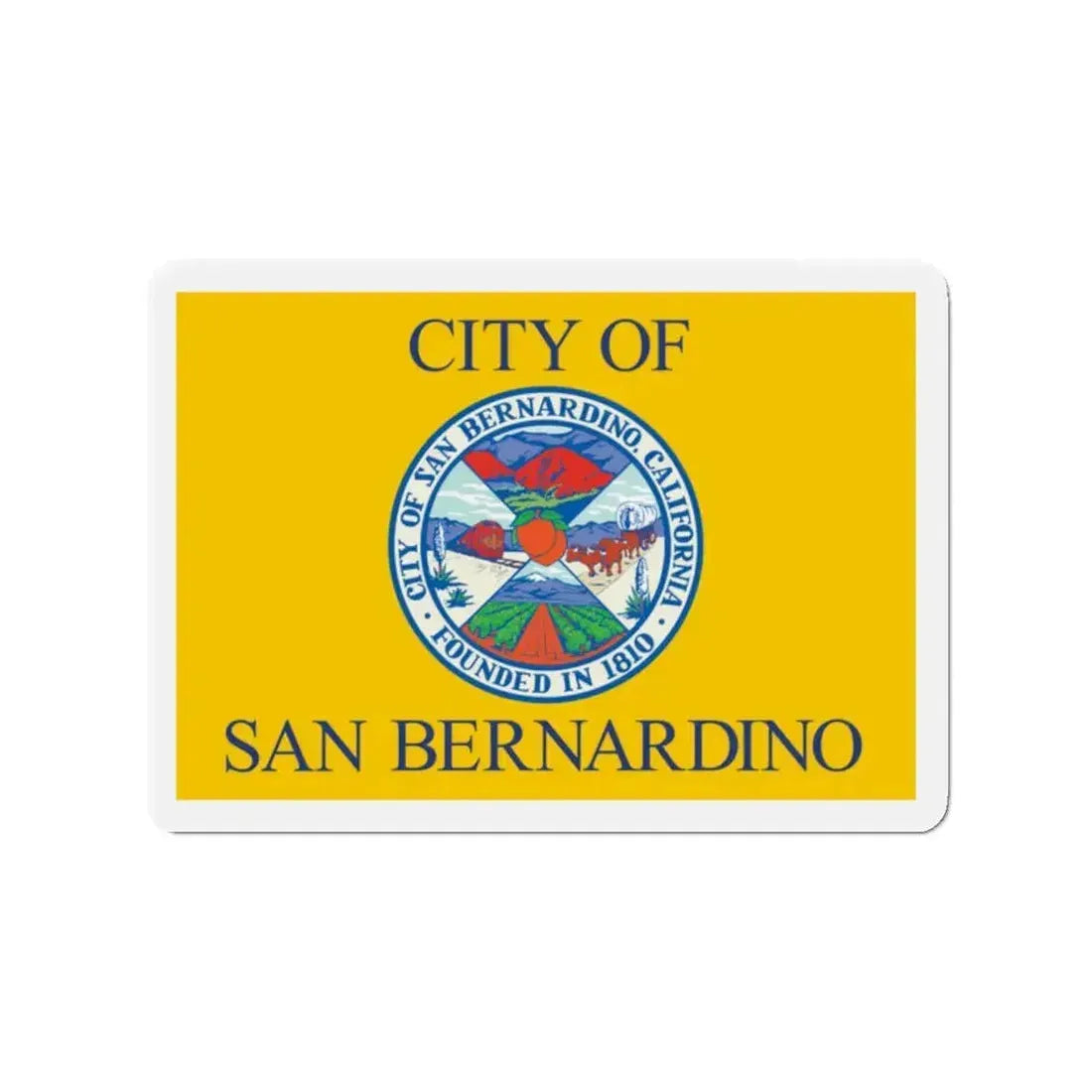 Flag of San Bernardino California - Refrigerator Magnet - The Sticker Space