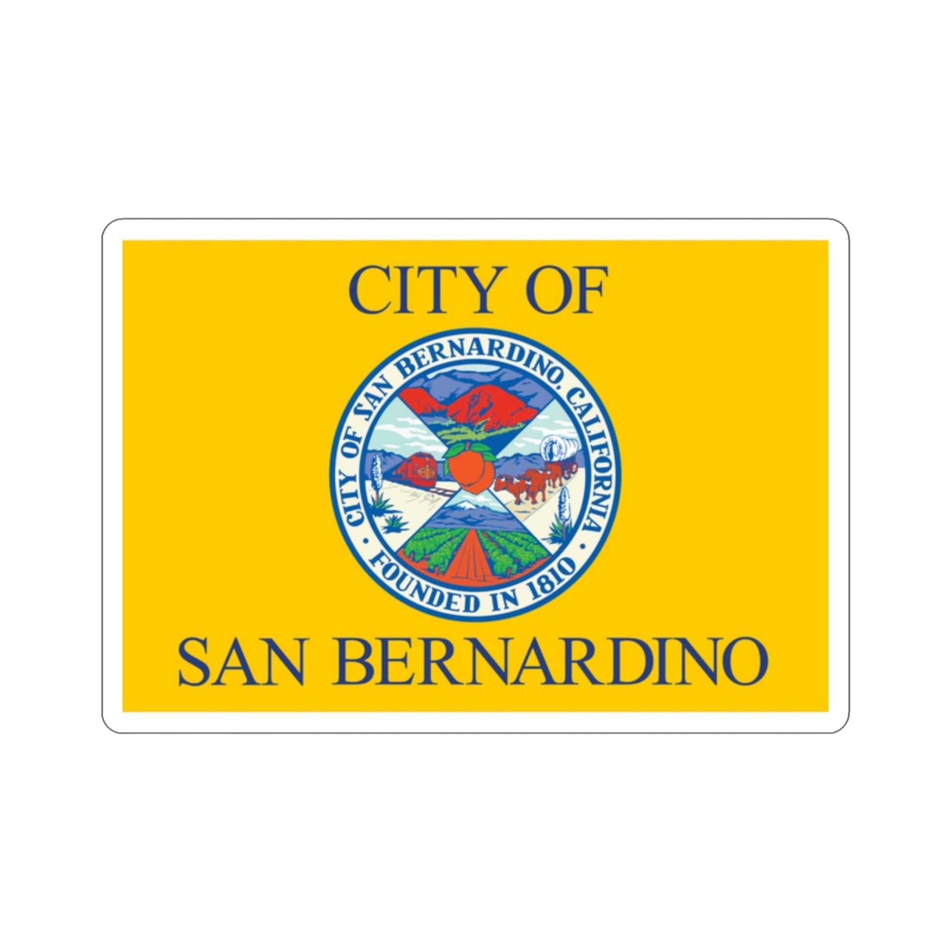 Flag of San Bernardino California USA STICKER Vinyl Die-Cut Decal-2 Inch-The Sticker Space