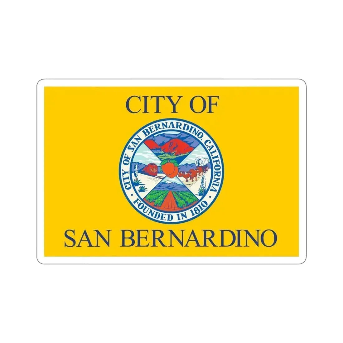 Flag of San Bernardino California USA STICKER Vinyl Die-Cut Decal - The Sticker Space
