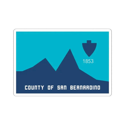 Flag of San Bernardino County California 1973-1984 (United States) STICKER Vinyl Kiss-Cut Decal 6 Inch White - The Sticker Space