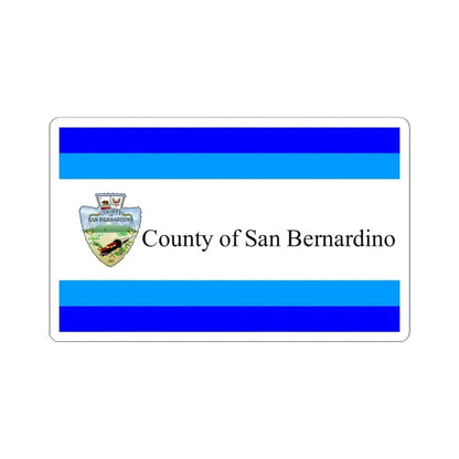 Flag of San Bernardino County California 1984-2024 (United States) STICKER Vinyl Kiss-Cut Decal 4 Inch White - The Sticker Space