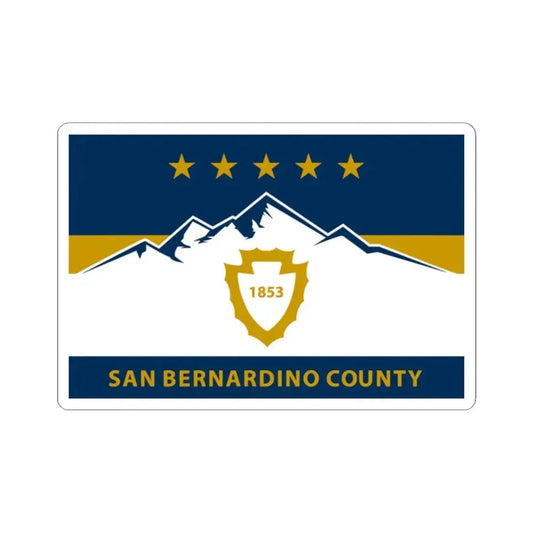Flag of San Bernardino County California 2024present (United States) STICKER Vinyl Kiss-Cut Decal 2 Inch White - The Sticker Space