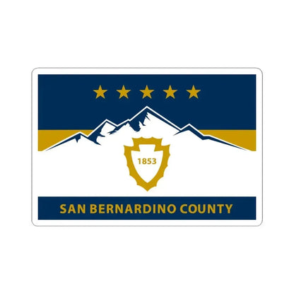 Flag of San Bernardino County California 2024present (United States) STICKER Vinyl Kiss-Cut Decal 4 Inch White - The Sticker Space