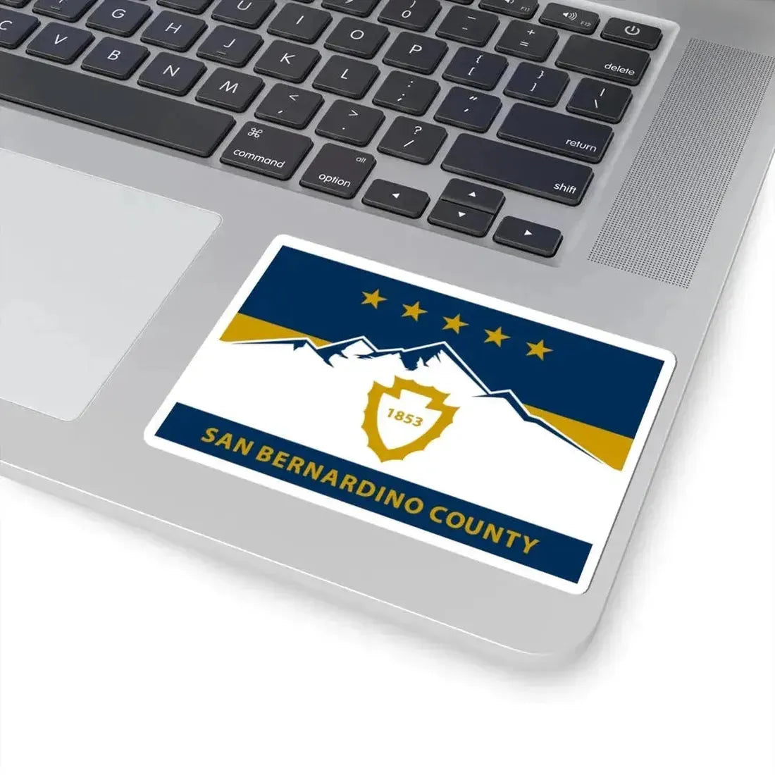 Flag of San Bernardino County California 2024present (United States) STICKER Vinyl Kiss-Cut Decal - The Sticker Space