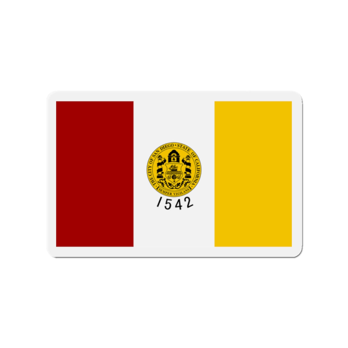 Flag of San Diego California - Die-Cut Magnet-2" x 2"-The Sticker Space