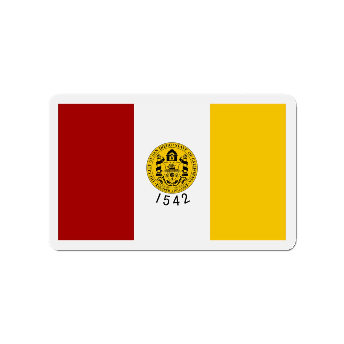 Flag of San Diego California - Die-Cut Magnet-3" x 3"-The Sticker Space