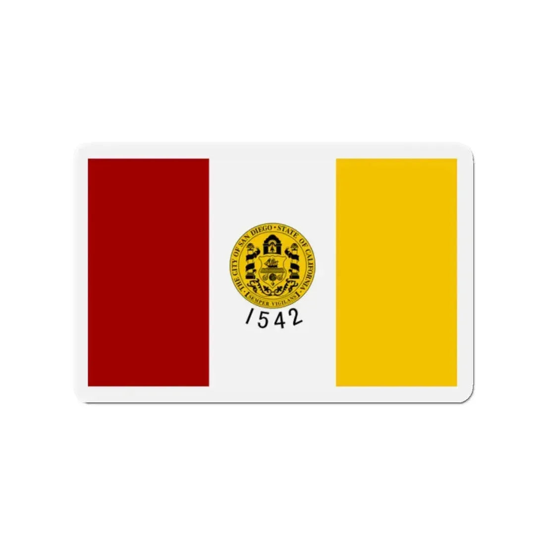 Flag of San Diego California - Refrigerator Magnet 2 Inch - The Sticker Space