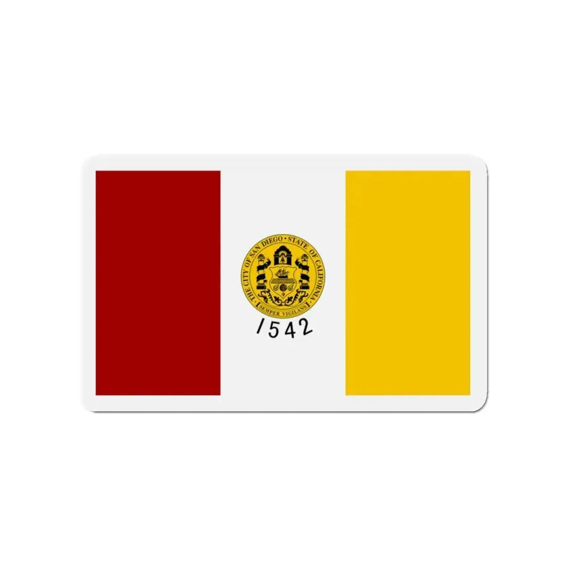 Flag of San Diego California - Refrigerator Magnet 3 Inch - The Sticker Space