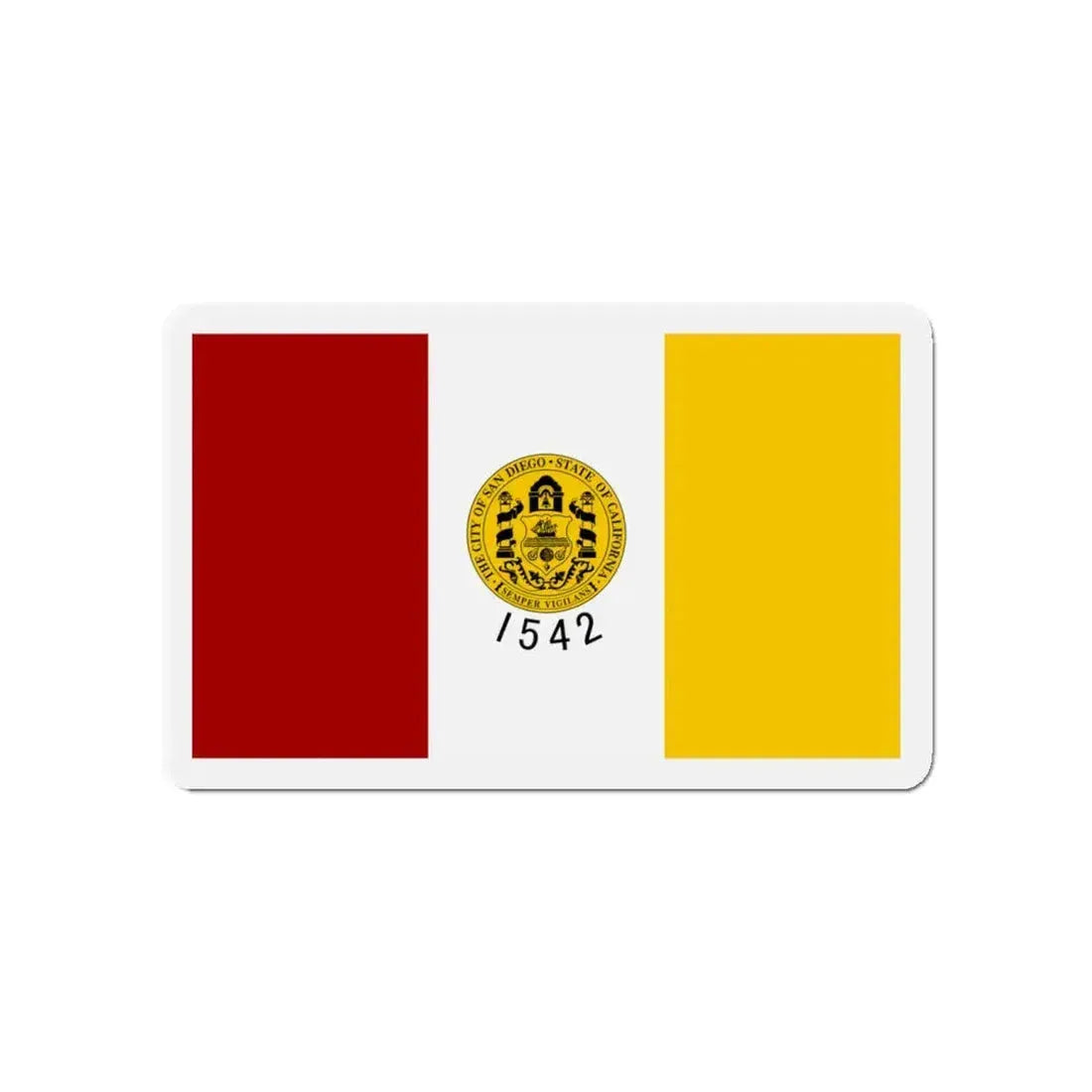 Flag of San Diego California - Refrigerator Magnet 4 Inch - The Sticker Space
