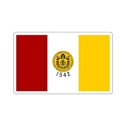 Flag of San Diego, California - STICKER Vinyl Kiss-Cut Decal 2 Inch White - The Sticker Space