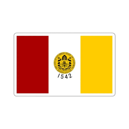 Flag of San Diego, California - STICKER Vinyl Kiss-Cut Decal 2 Inch White - The Sticker Space