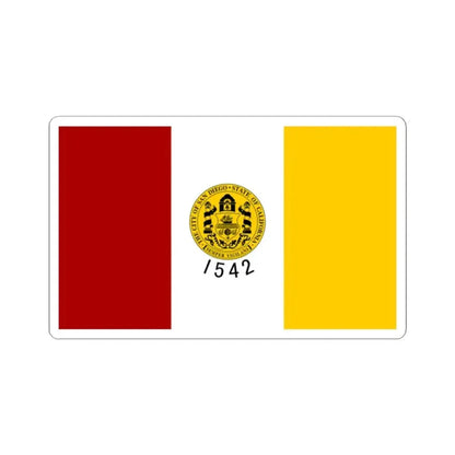 Flag of San Diego California (United States) STICKER Vinyl Kiss-Cut Decal 2 Inch White - The Sticker Space