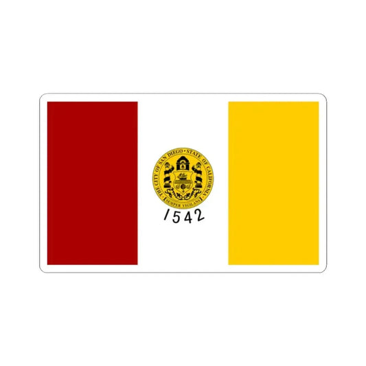 Flag of San Diego California (United States) STICKER Vinyl Kiss-Cut Decal 2 Inch White - The Sticker Space