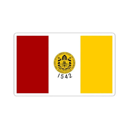 Flag of San Diego California (United States) STICKER Vinyl Kiss-Cut Decal 3 Inch White - The Sticker Space