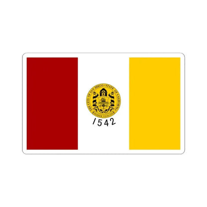Flag of San Diego California (United States) STICKER Vinyl Kiss-Cut Decal 4 Inch White - The Sticker Space