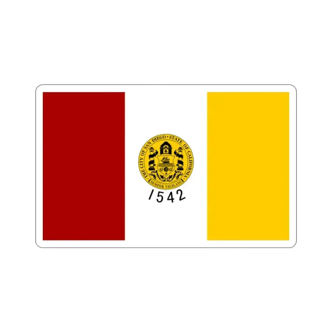 Flag of San Diego California USA STICKER Vinyl Die-Cut Decal - The Sticker Space