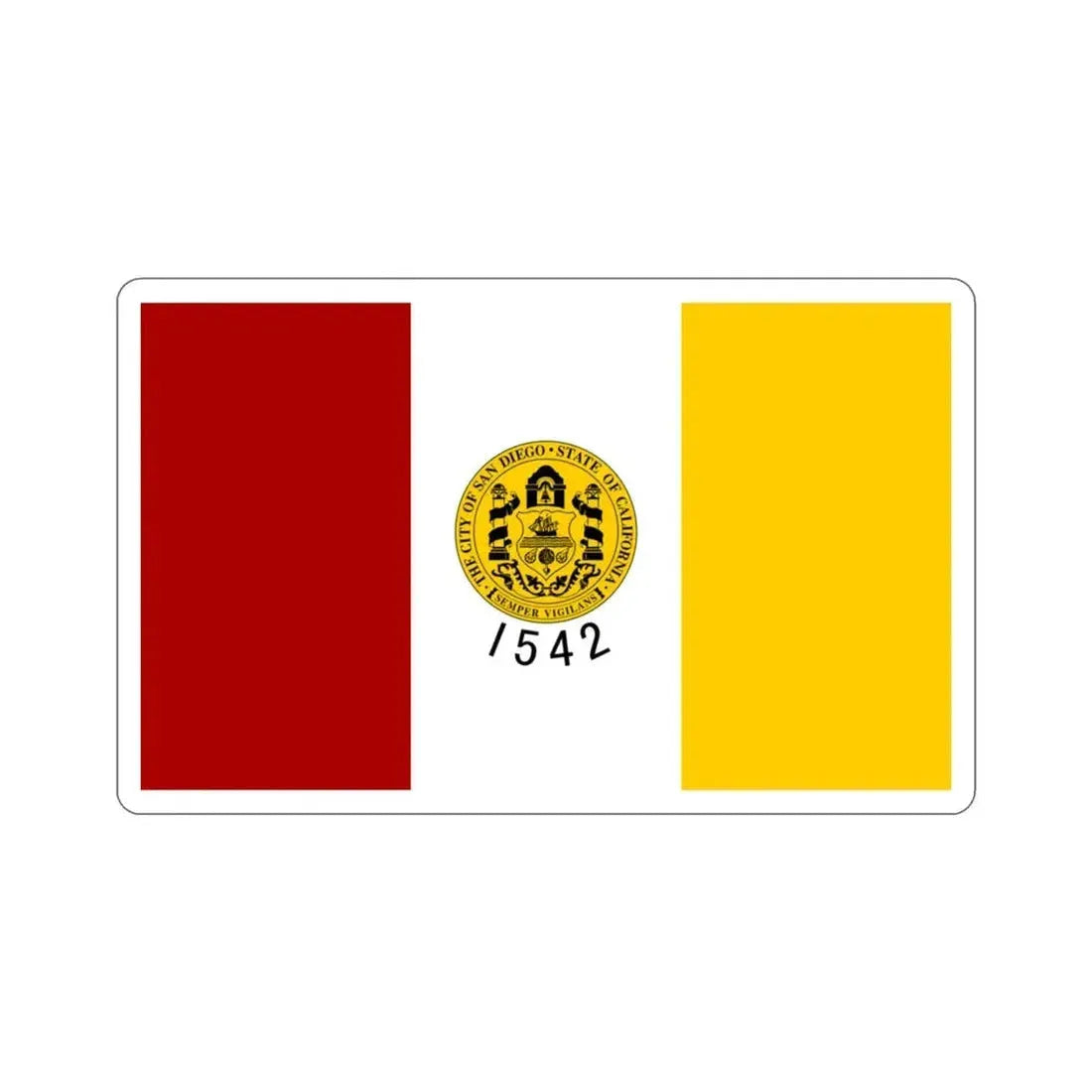 Flag of San Diego California USA STICKER Vinyl Die-Cut Decal - The Sticker Space