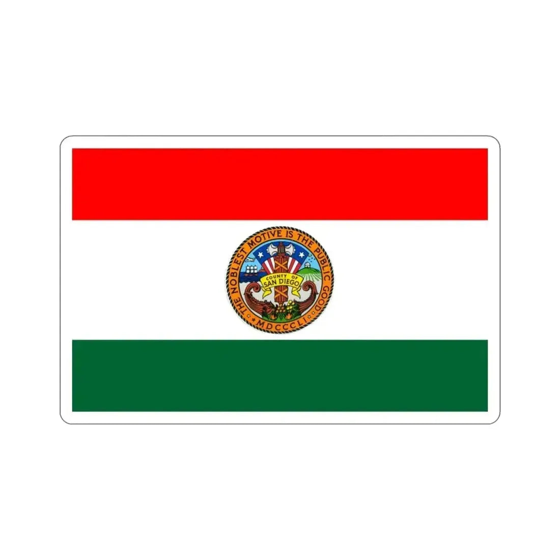 Flag of San Diego County California STICKER Vinyl Die-Cut Decal - The Sticker Space