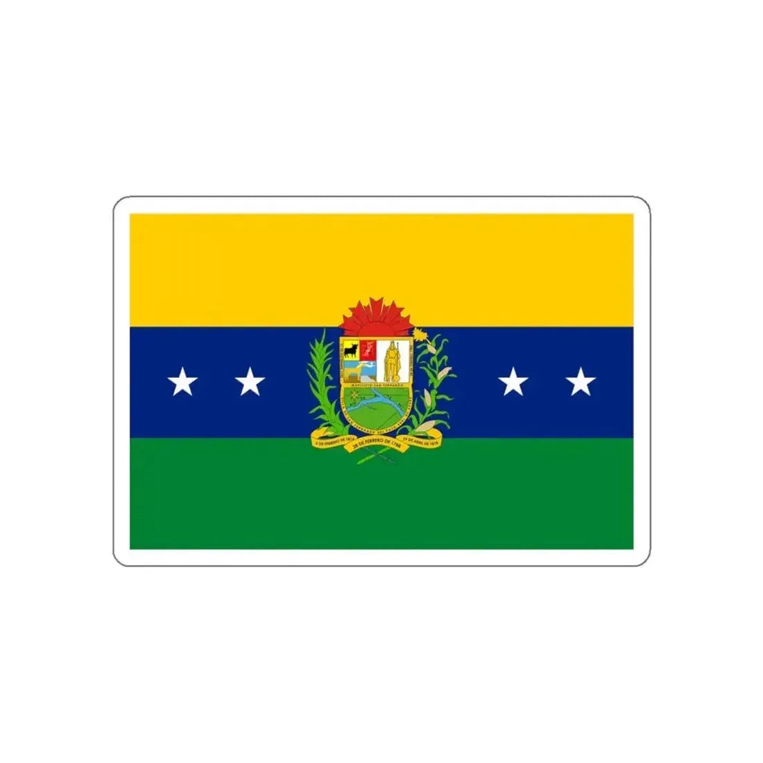 Flag of San Fernando de Apure Venezuela STICKER Vinyl Die-Cut Decal - The Sticker Space