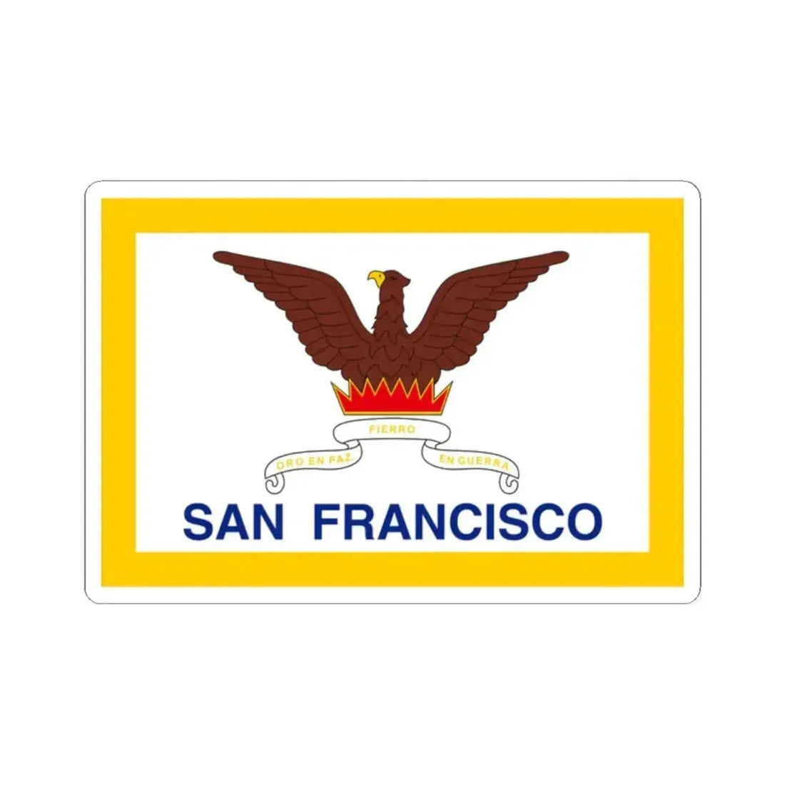 Flag of San Francisco California (United States) STICKER Vinyl Kiss-Cut Decal 2 Inch White - The Sticker Space