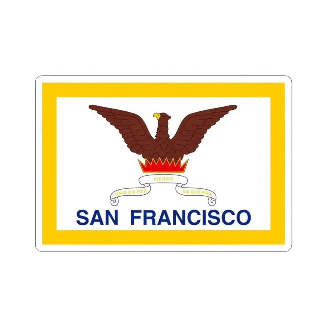 Flag of San Francisco California (United States) STICKER Vinyl Kiss-Cut Decal 3 Inch White - The Sticker Space
