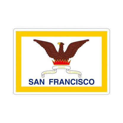 Flag of San Francisco California (United States) STICKER Vinyl Kiss-Cut Decal 3 Inch White - The Sticker Space