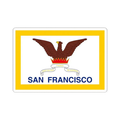 Flag of San Francisco California (United States) STICKER Vinyl Kiss-Cut Decal 4 Inch White - The Sticker Space