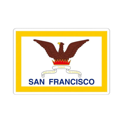 Flag of San Francisco California (United States) STICKER Vinyl Kiss-Cut Decal 6 Inch White - The Sticker Space